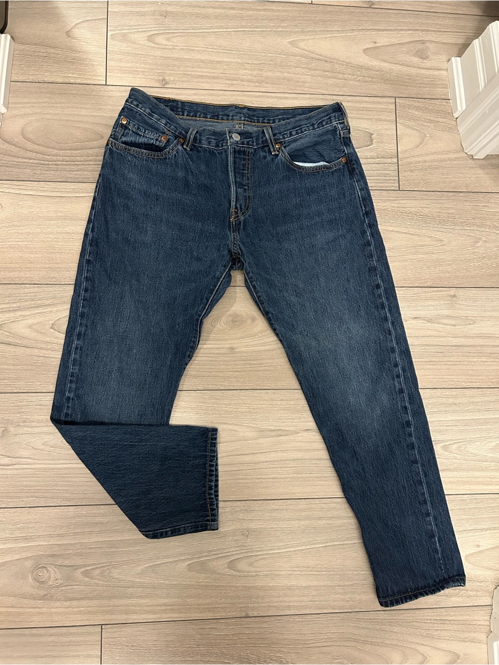 Classic Men's Dark Blue Jeans